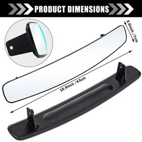 RUNQIN OUTDOOR convex center mirror for improved depth perception behind cart.