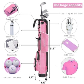 RUTHNISSI golf stand bag adjustable strap, secure comfortable carry.