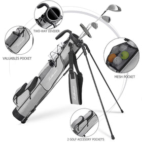 RUTHNISSI golf stand bag with adjustable strap for comfortable carry on rounds