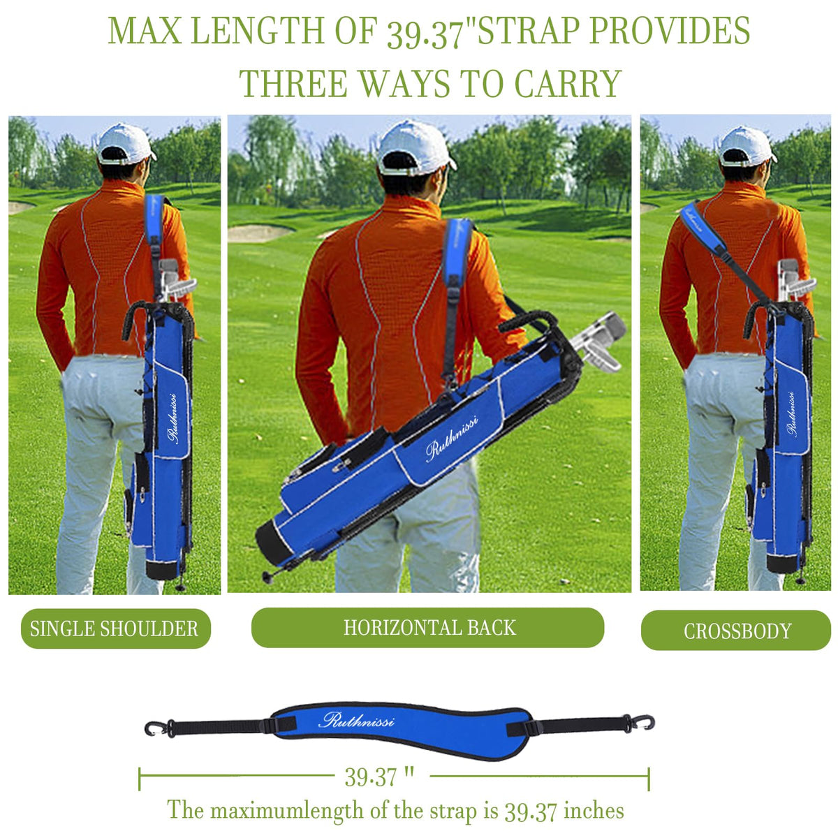 RUTHNISSI golf stand bag bottle holder keeps drinks within reach.