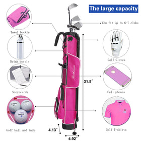 RUTHNISSI golf stand bag carry-handle and strap image for comfortable carrying.