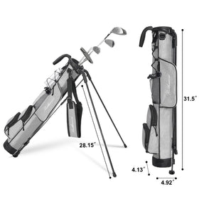 RUTHNISSI golf stand bag front-pocket layout for quick access to tees and phone