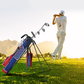 RUTHNISSI golf stand bag fits neatly in car trunk for driving range trips.