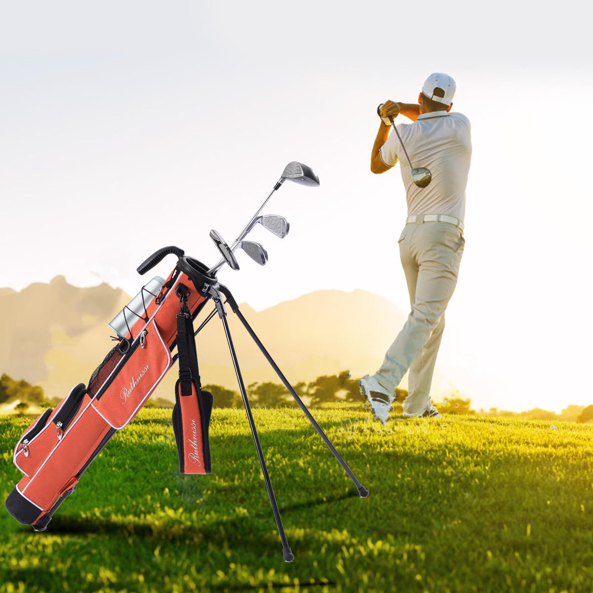 RUTHNISSI golf stand bag padded strap for comfortable carry