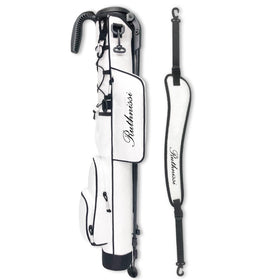 RUTHNISSI Golf Stand Bag shoulder-strap detail enables comfortable back carry.