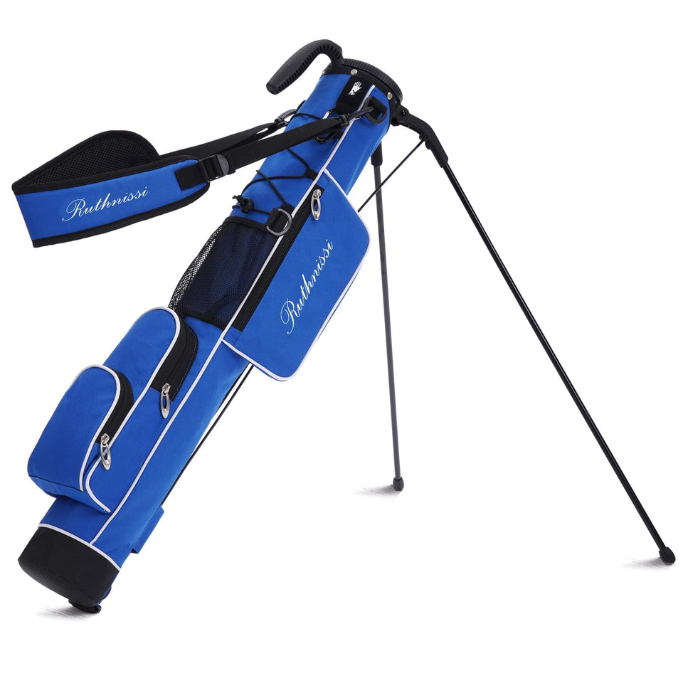 RUTHNISSI golf stand bag with side pockets for balls and accessories during a round