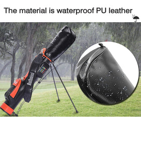 RUTHNISSI Sunday bag features waterproof PU fabric for rain-ready golf days.