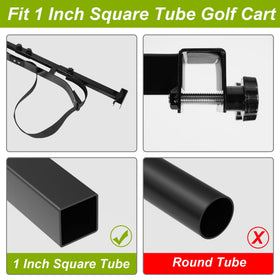 RUTU front view highlights no-drill installation and tool-free setup for quick use