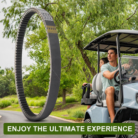 RUTU golf cart belt in use on terrain, showing reliable operation.