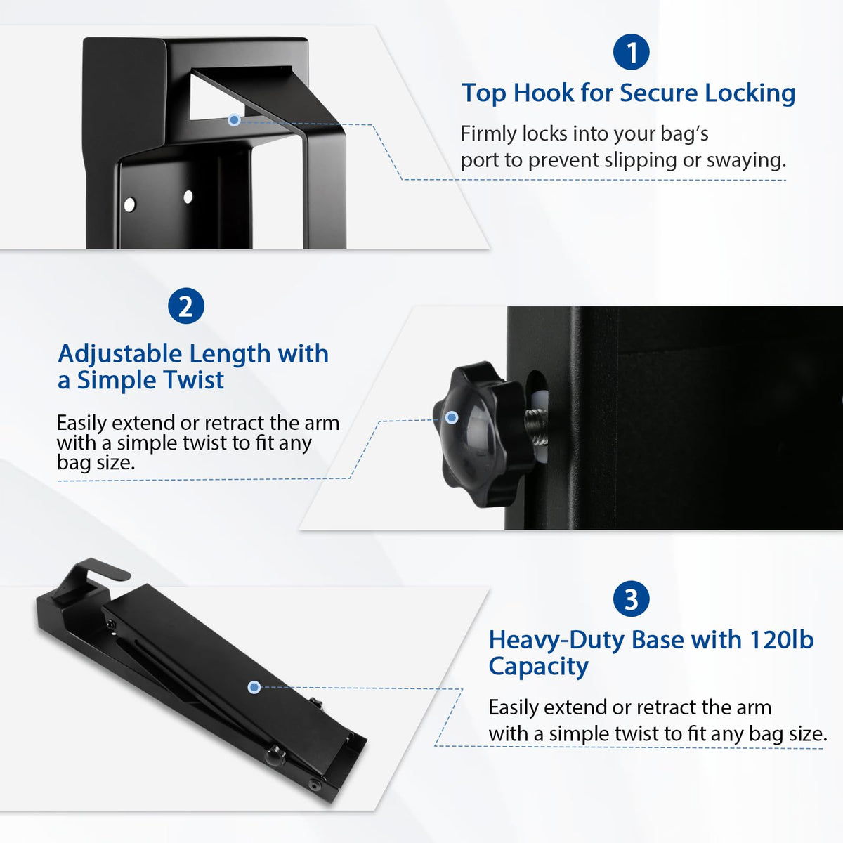 Ryansunoro wall mount installation guide demonstrating quick setup with included expansion screws.
