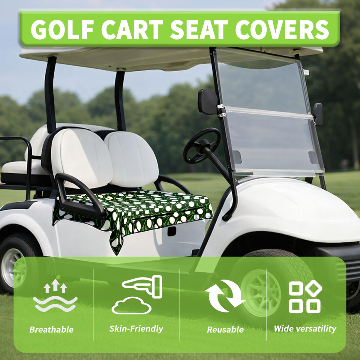 rywyyebsi golf cart seat blanket universal fit works with most two-person carts
