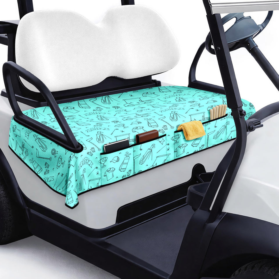 rywyyebsi golf cart seat cover with front pockets keeps small items organized