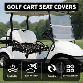rywyyebsi durable quilted pattern enhances the golf cart's look.