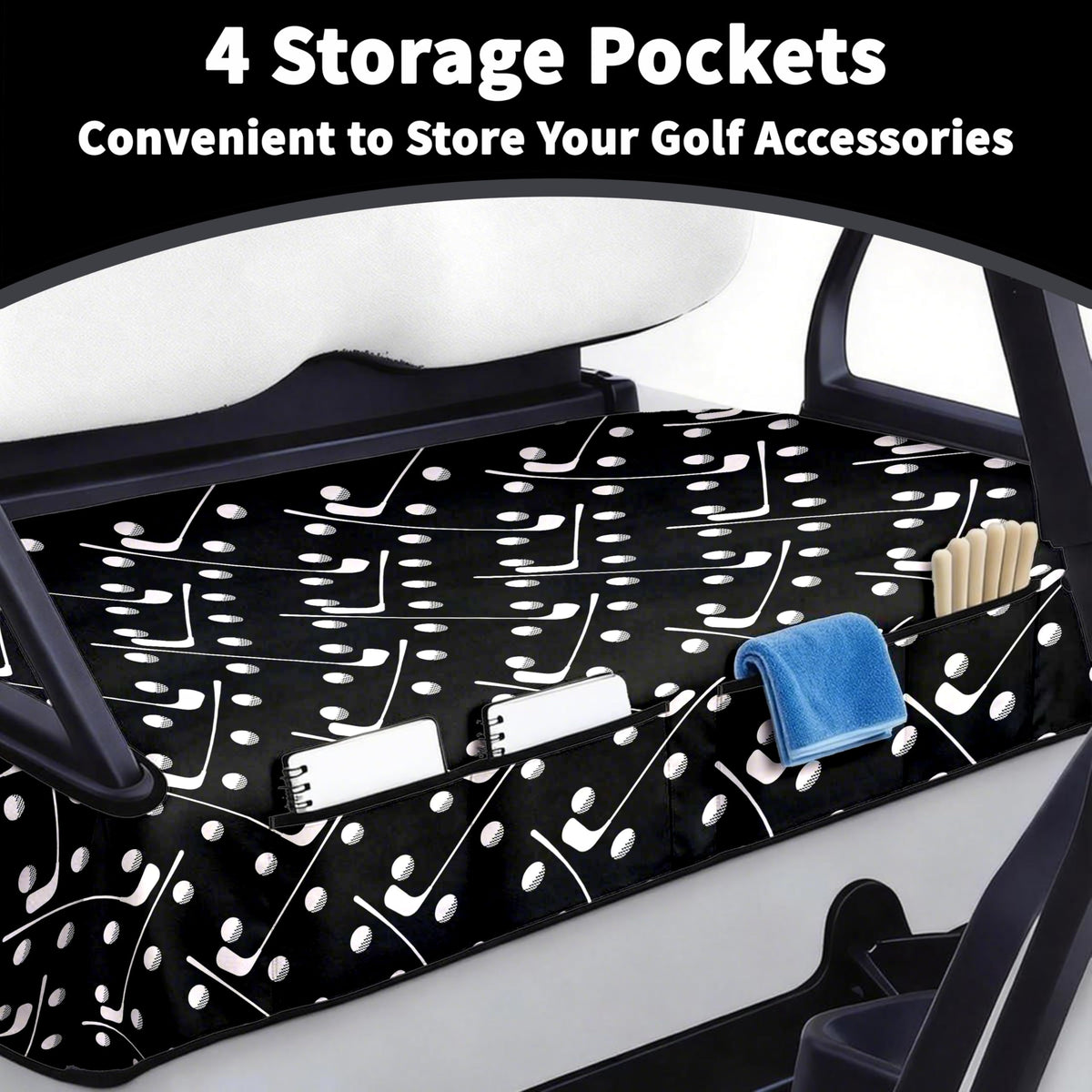 rywyyebsi universal installation fits around armrests for quick setup.
