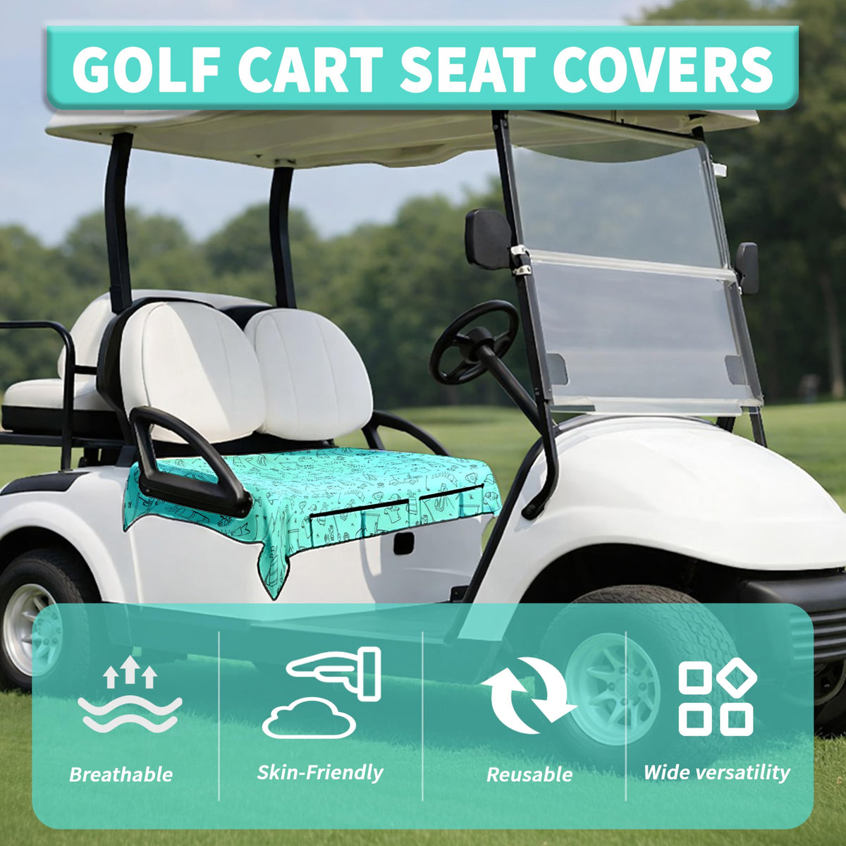 rywyyebsi seat towel blanket pattern adds a stylish look to the cart