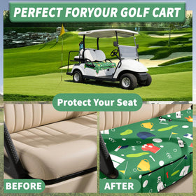 rywyyebsi stylish quilted pattern enhances the look of your golf cart.