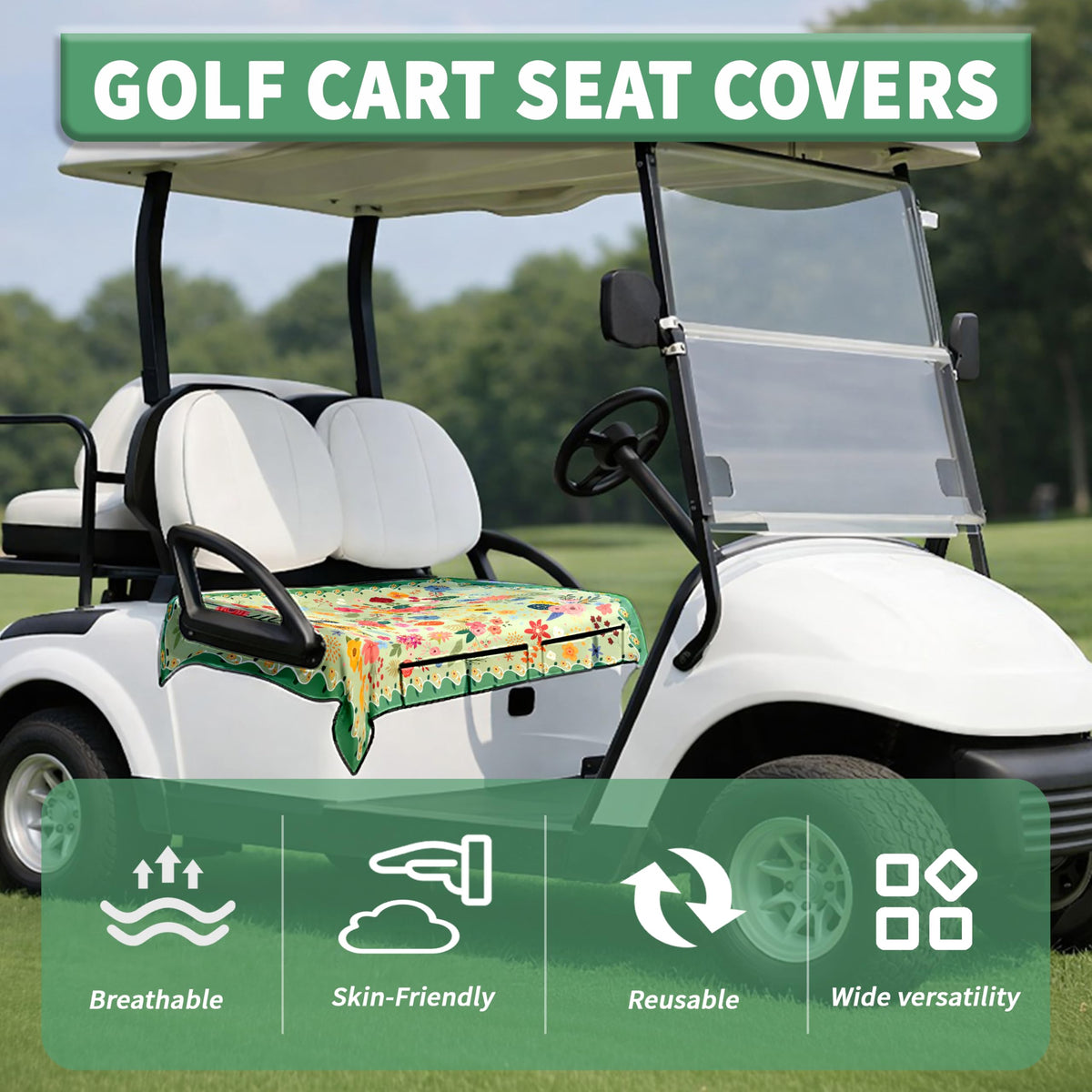 rywyyebsi universal-fit seat cover for golf carts and club cars.
