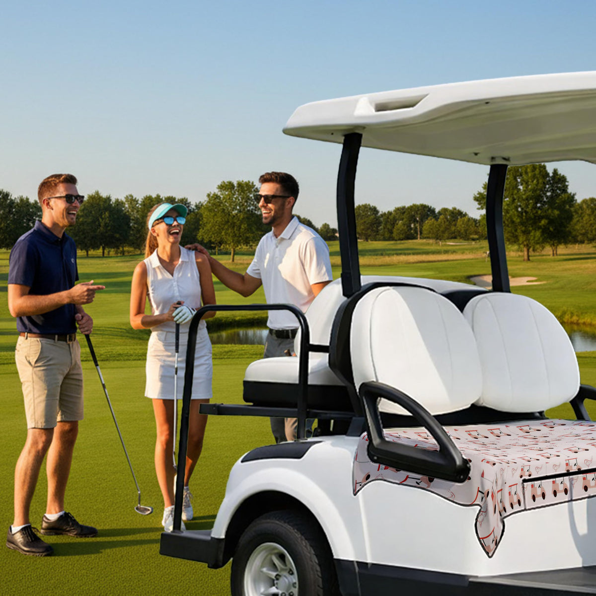 rywyyebsi universal-fit seat cover for most two-person golf carts