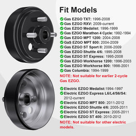 Rzcazzide 21807G1 brake drum side view showing 1-inch center hole