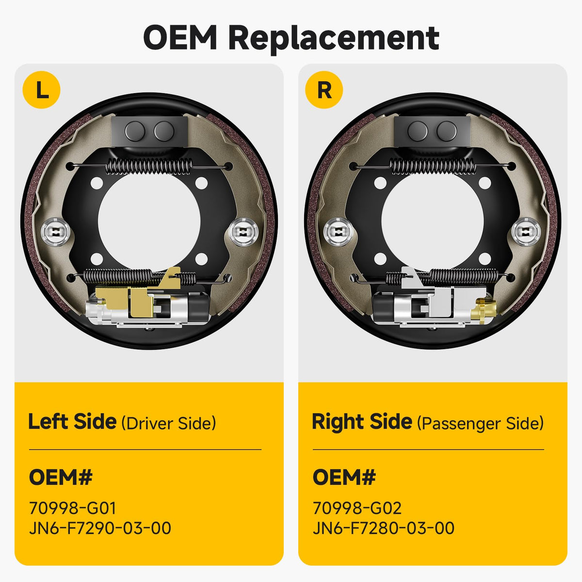 Rzcazzide backing plate cover in a complete brake kit.