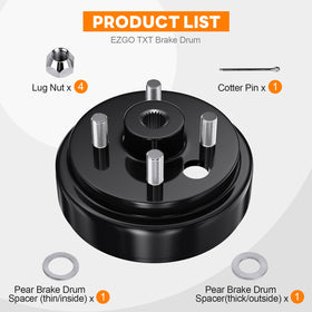 Rzcazzide installation-ready EZGO brake hub for maintenance.