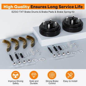 Rzcazzide EZGO TXT brake shoes kit provides durable stopping power
