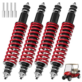 Rzcazzide EZGO TXT Medalist front shock for smoother ride on rough terrain.