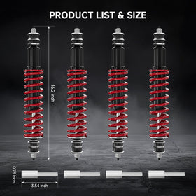 Rzcazzide EZGO TXT Medalist-pack shocks improve ride comfort.