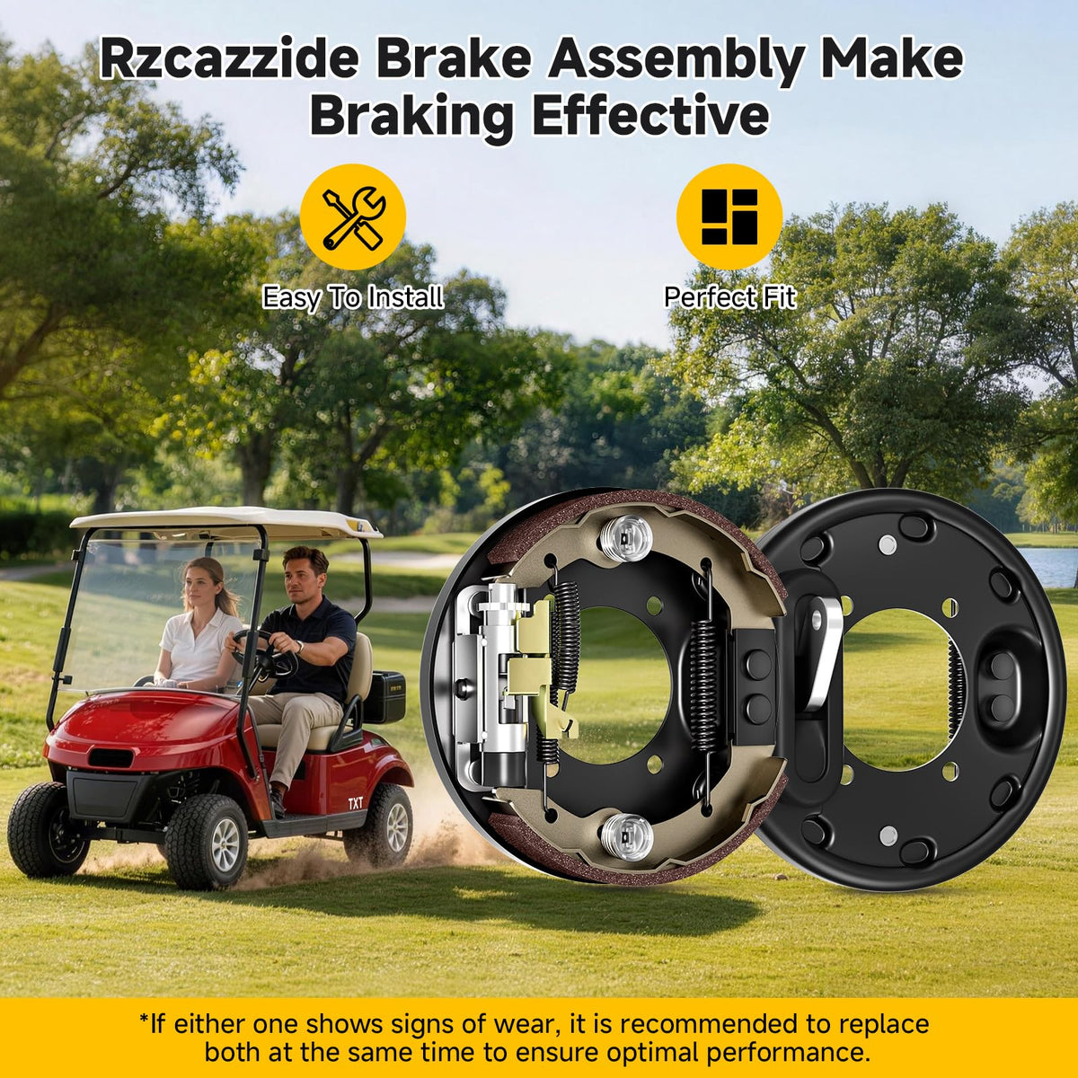 Rzcazzide upper and lower springs for smooth braking.