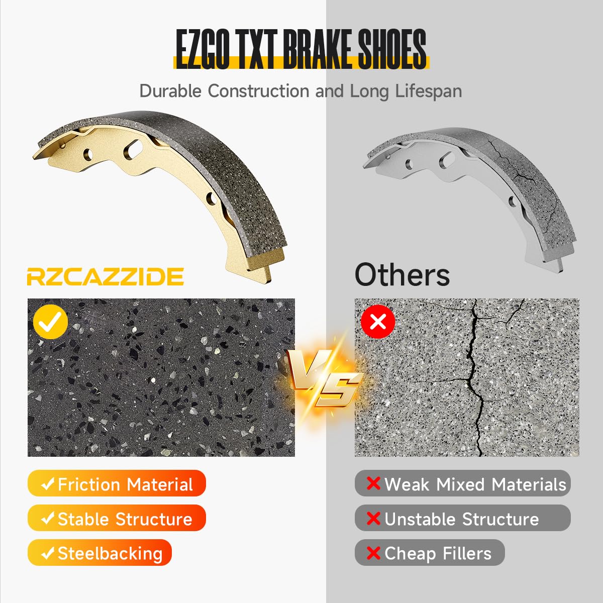 Rzcazzide Yamaha brake shoes kit designed for reliable performance