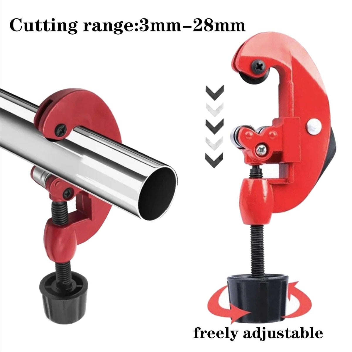 Safycaby golf club shaft cutter ergonomic handle provides comfortable grip.