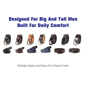 SAMBATA belt extra-long sizes from 36 to 100 inches for big & tall wear