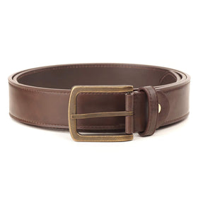 SAMBATA big & tall belt brown leather with classic buckle for daily wear