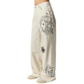 Samii Ryan Rainbow Brite canvas pant back view shows clean silhouette