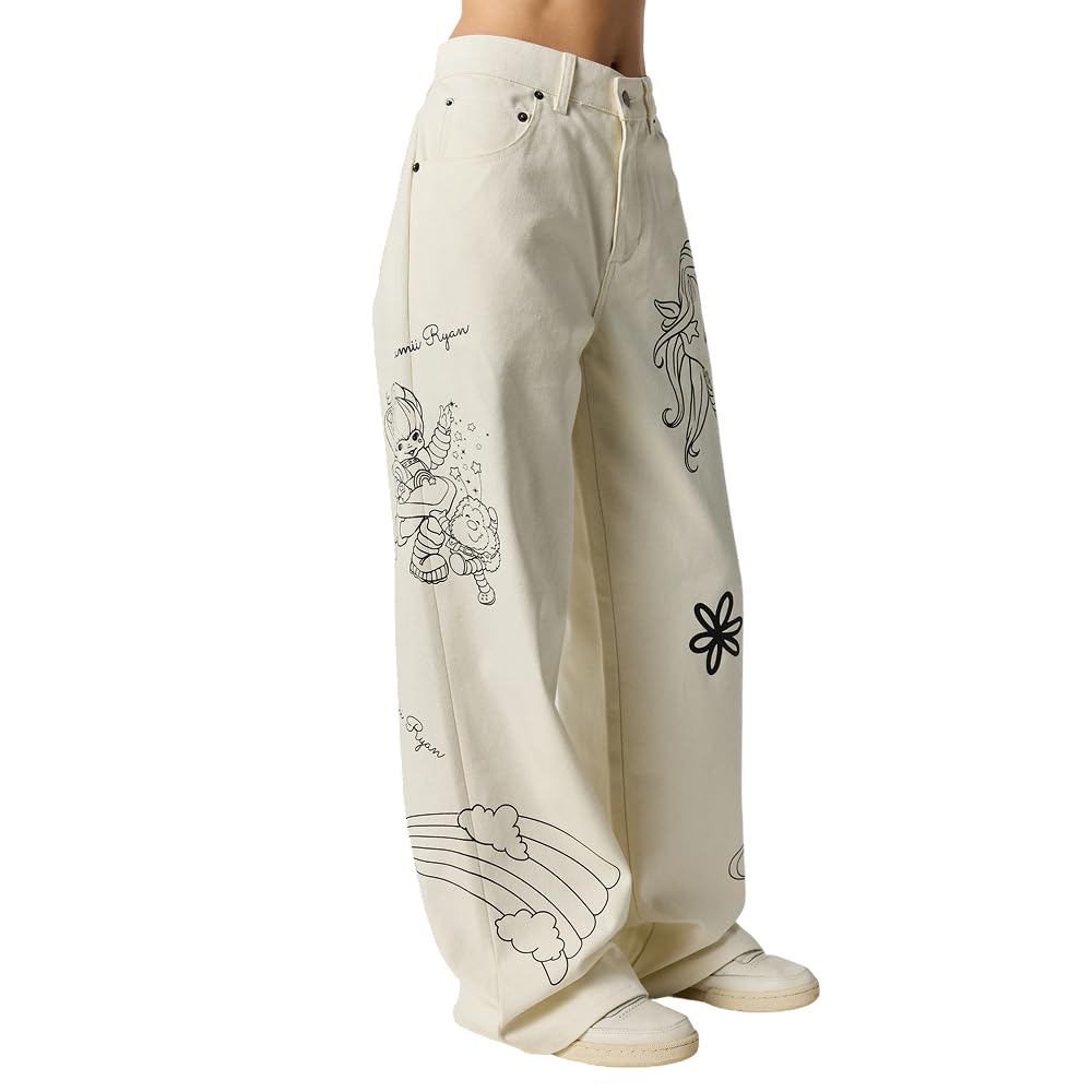 Samii Ryan Rainbow Brite Canvas Pant fabric-close shot highlights heavyweight canvas feel