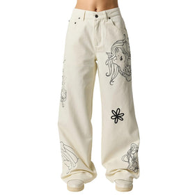 Samii Ryan Rainbow Brite canvas pant front view with bold graphics and durable fabric