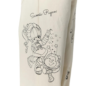 Samii Ryan Rainbow Brite Canvas Pant waistband area demonstrates secure, comfortable fit