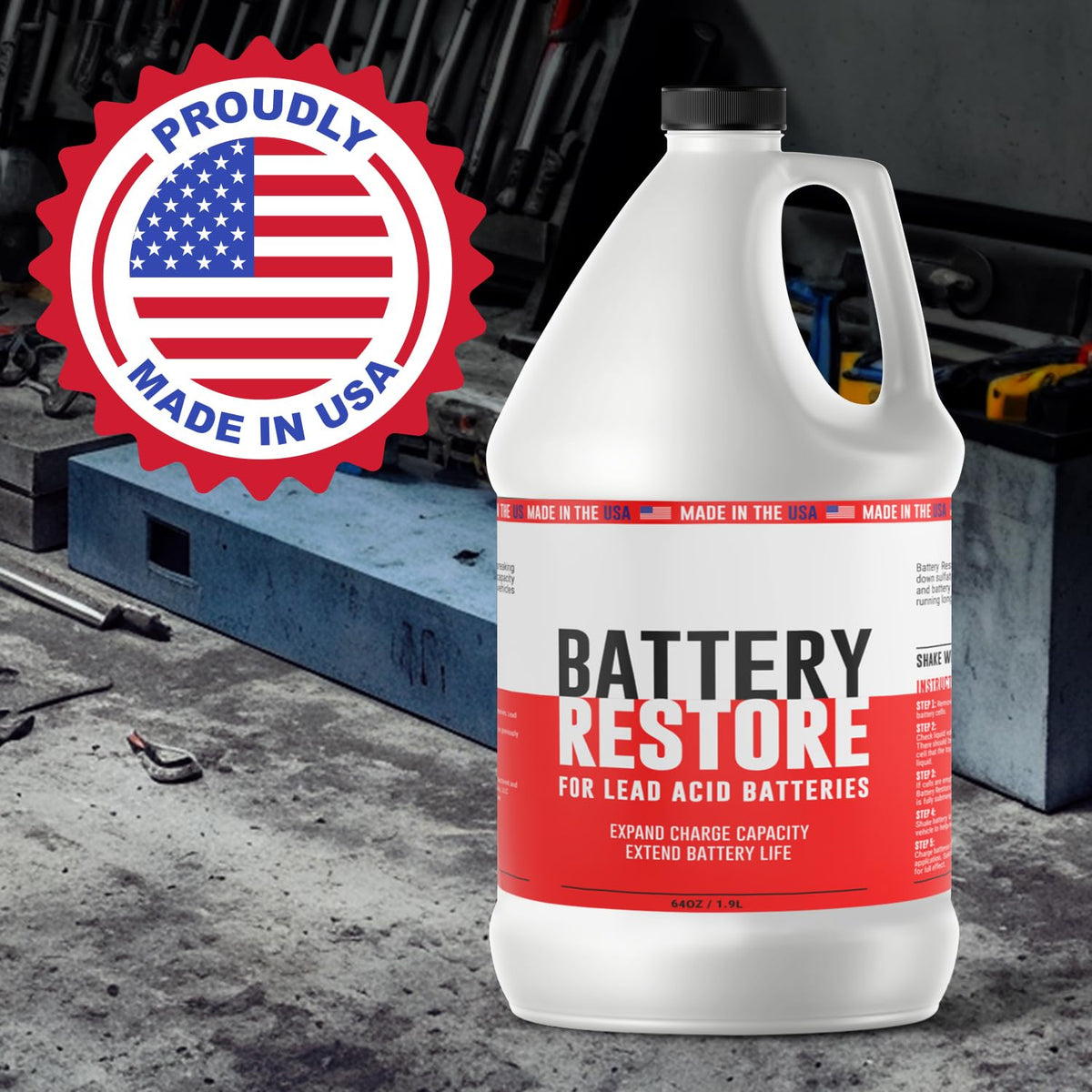 Samorillo Battery Restore treats multiple batteries for various vehicles.