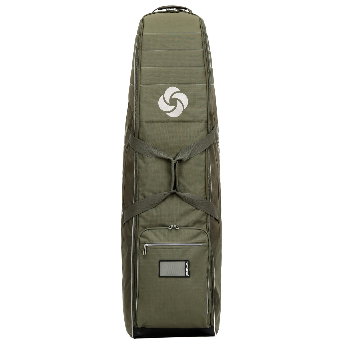 Samsonite softside golf travel bag with 600D polyester for durable protection during travel.