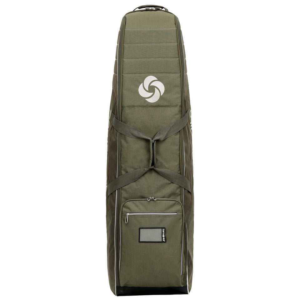 Samsonite softside golf travel bag with 600D polyester for durable protection during travel.
