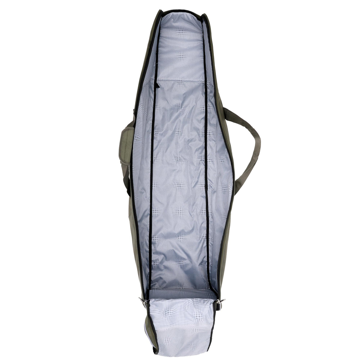 Samsonite golf travel bag interior padded to cushion club heads and 48-inch shafts.