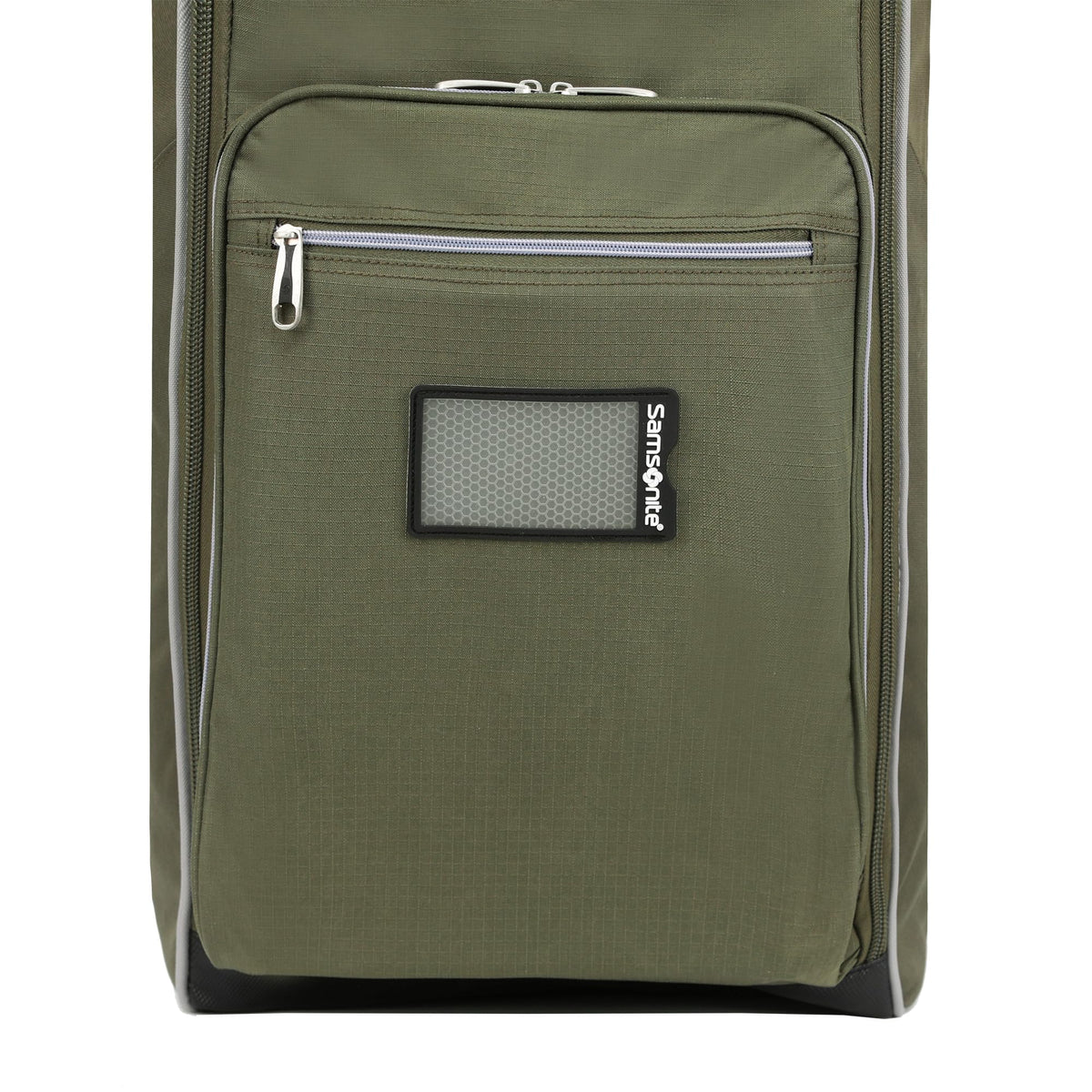 Samsonite bag features a zippered shoe pocket to keep interiors clean and organized.