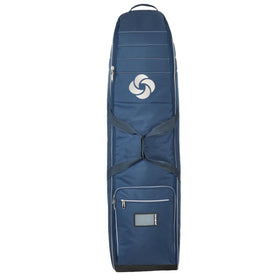 Samsonite soft-sided golf bag with wheels for smooth, effortless airport transport.