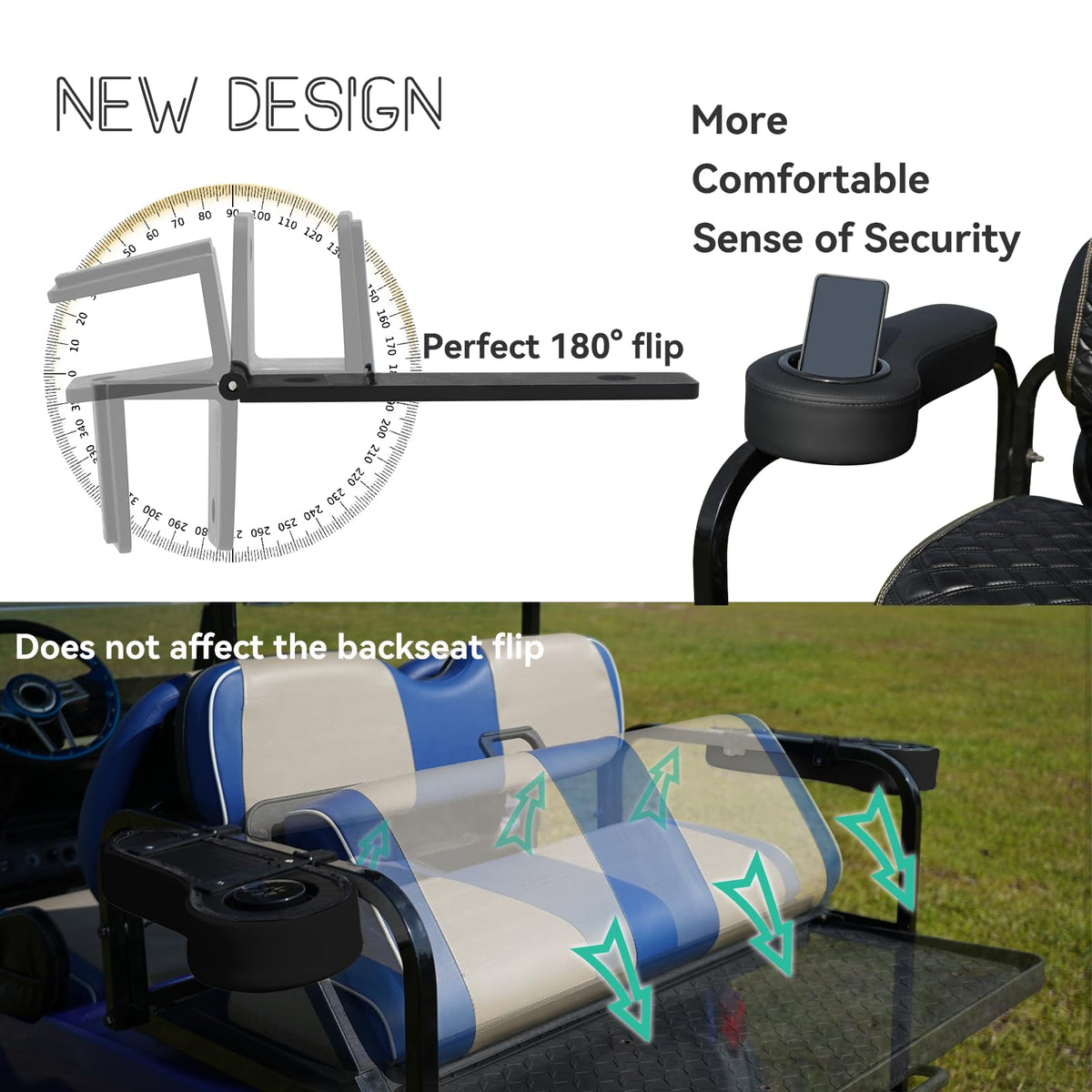 SAMXOMAP 1-inch square tube compatibility enables secure mounting on carts.