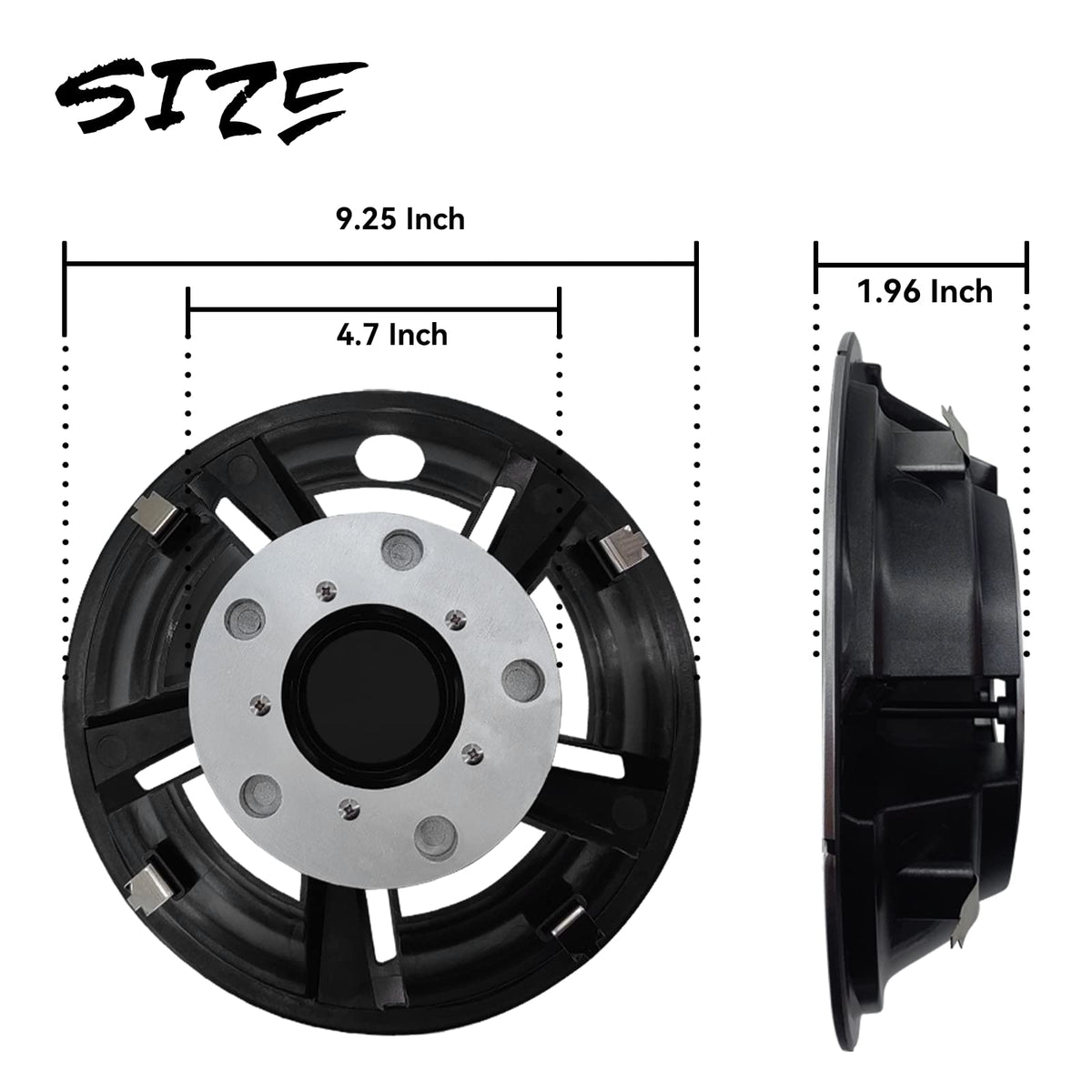SAMXOMAP 8 inch hubcap for club car demonstrates quick, secure click installation.