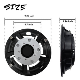 SAMXOMAP 8 inch hubcap for club car demonstrates quick, secure click installation.