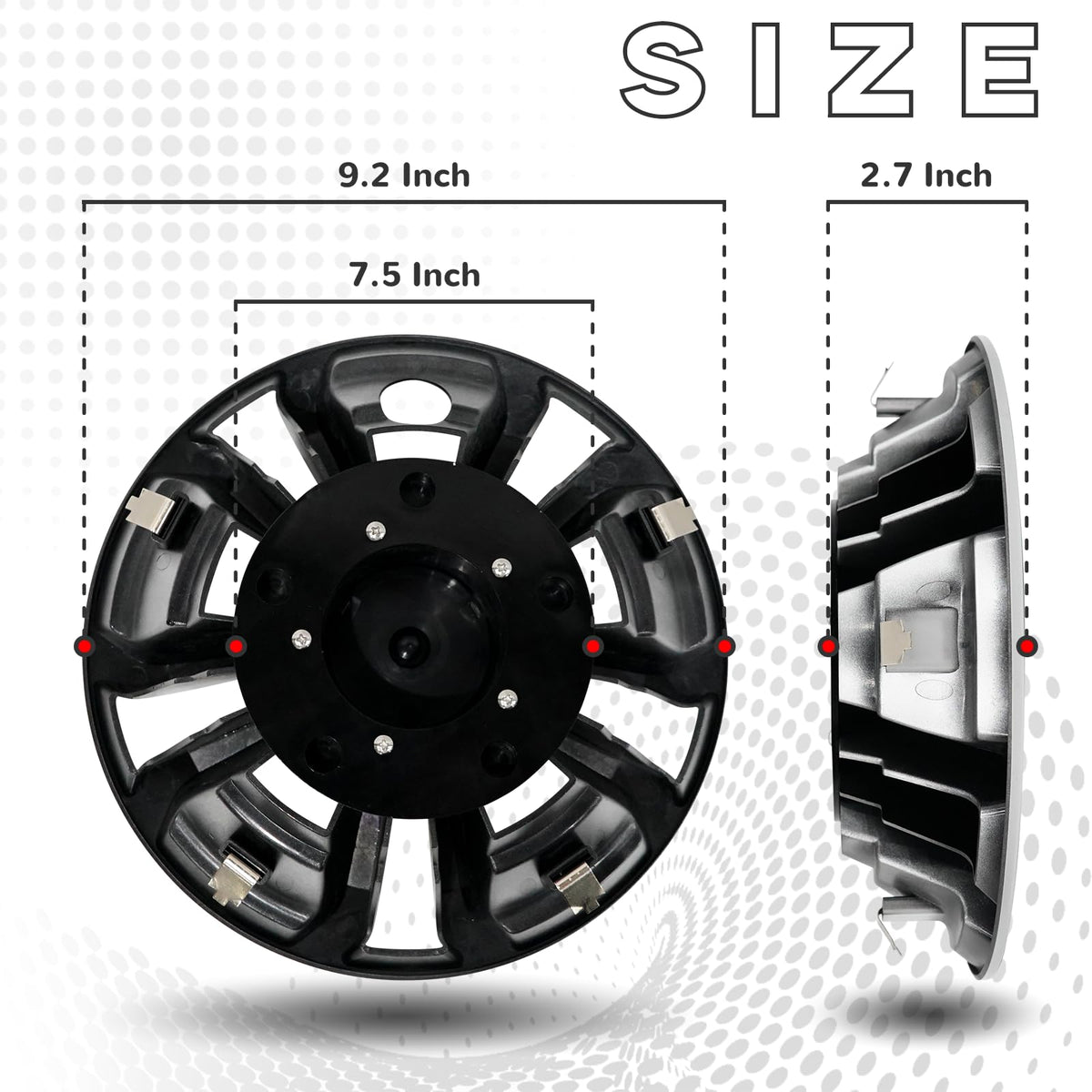 SAMXOMAP 8-inch hubcaps for Club Car Onward adding a polished chrome touch