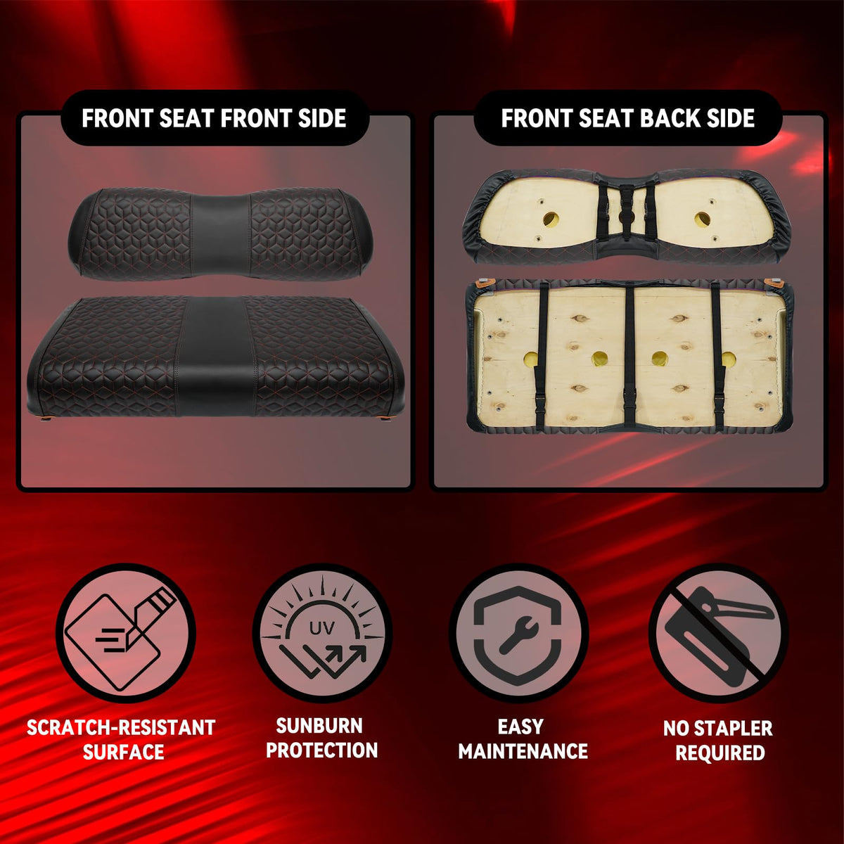 SAMXOMAP breathable foam layer under the vinyl for comfortable seating