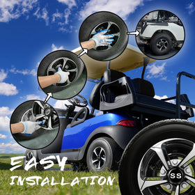 SAMXOMAP brushed chrome finish hubcap adds durability and shine.