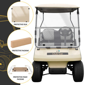 SAMXOMAP Club Car DS windshield anti-glare and UV shield for bright days